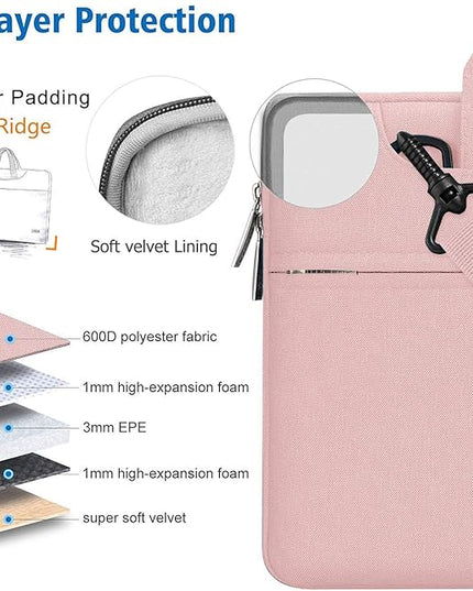 Hseok 17.3 Inch Laptop Shoulder Bag for Most 17.3" Dell Asus HP Lenovo Notebooks, Pink