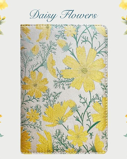 ipoul Floral Notebook, Journal for women, A5, Hardcover, 6x8, Ruled Pages, Lay Flat, Pretty, Daisy Notebook, Yellow, Reading Journal, Writing Notebook, Personal Journal