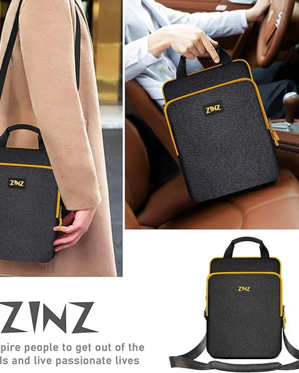 ZINZ Slim & Expandable Case 12.9 13 inch Travel Laptop Shoulder Bag for MacBook Air/Pro 13" M4/M3/M2/M1, iPad Pro 12.9"/13"/11", iPad Air 13",B01K04