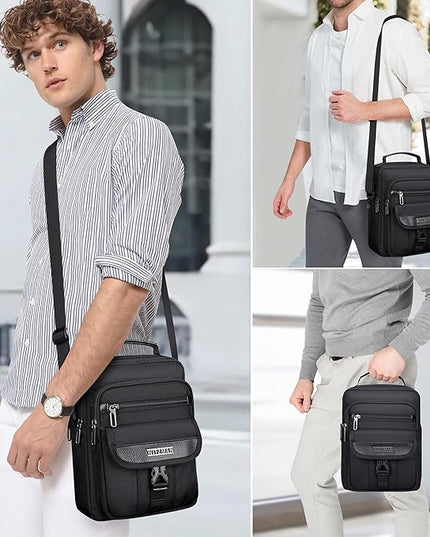 WITZMAN Crossbody Bags for Men Travel Shoulder Bag Lightweight Man Purse Small Casual Messenger Bag for Work Traveling