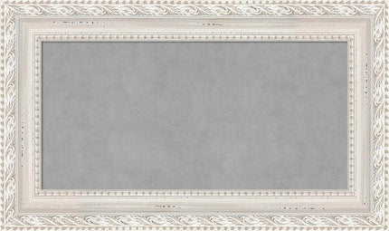 Amanti Art White Framed Magnetic Board 18x30 Small Vision Board for use with Magnets, 100% Metal Sheet to Display Items as Office Decor or for Home Organization in mudroom, Kitchen or Kids Room