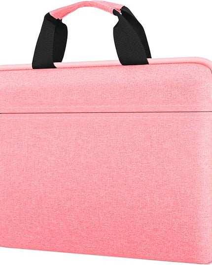 Laptop Case Shoulder Bag for 15.6 Inch Laptop Computer Chromebook, 16 Inch MacBook Pro A2485 A2141 A2780 A3403 A3186, Protective Polyester Computer Portable Bag Briefcase with Handle, Pink