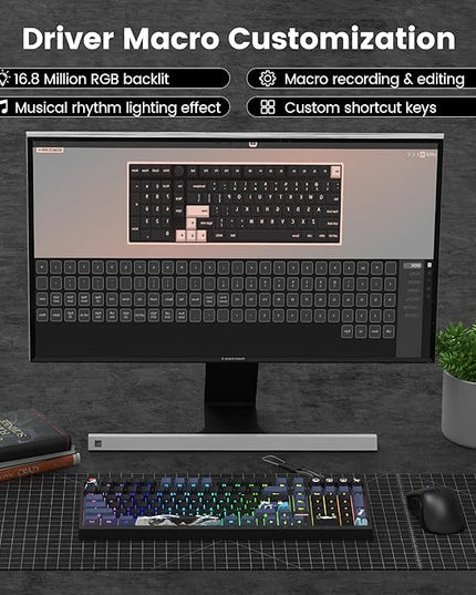 Wireless Gaming Keyboard QMK/VIA, Mechanical Keyboard, Bluetooth 5.0/2.4GHz/USB-C,Hot Swappable Custom Keyboard,Gasket Structure,Pre-lubed Linear Switches RGB Backlit ComputerKeyboards
