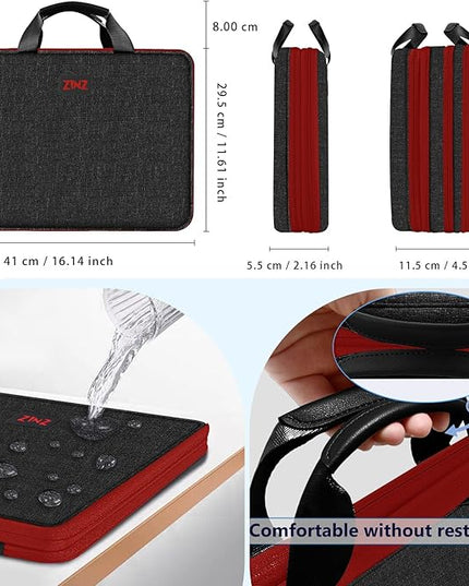 ZINZ Slim Expandable Laptop Case 15.6 Inch Sleeve Upgraded Protective Durable Recycled Carrying Case Compatible with MacBook 15" & 16" and Most 15" 15.6" 16" Notebook,B01K02