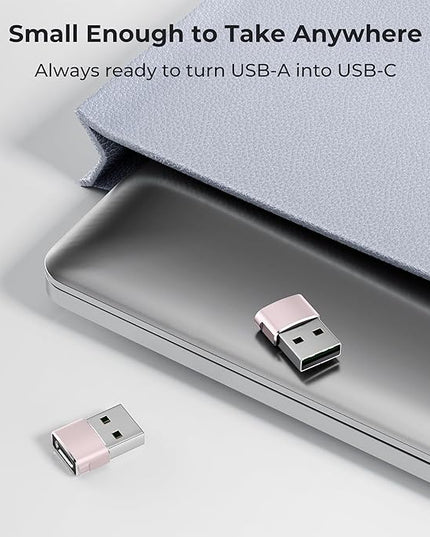 Basesailor USB to USB C Adapter 2 Pack,Type C Female to A Male Cable Converter for Apple Watch Ultra iWatch Series 7 8,iPhone 15 14 13 12 Pro Max Mini,AirPods,iPad 9 Air 4 5,Samsung Galaxy S20 S21 S22