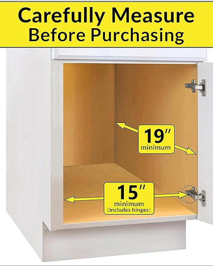 LYNK PROFESSIONAL® Pull Out Cabinet Organizer, 14" x 18" Slide Out Drawers for Kitchen Cabinets - Sliding Pull-Out Pantry Shelves – Home Shelf Organizers - Lifetime Ltd. Warranty, Chrome