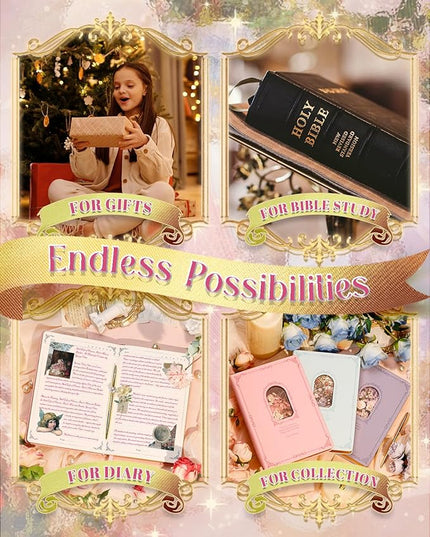 Thick Journal for Women & Girls, 360 Pages A5 Writing Journaling Notebook with Paintings, Women Journal for Writing, Vintage Journal with Gift Box & Pen for Girls Gift Ideas (Candy Pink)