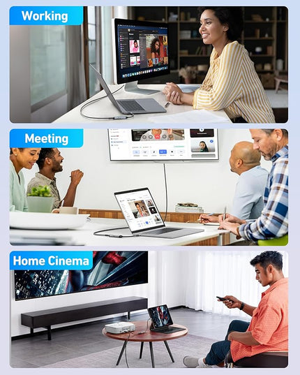 acer USB-C to HDMI Adapter 4K@60Hz, (High Speed, Thunderbolt 3/4) Type C to HDMI Converter Compatible with MacBook Pro/Air, iPhone 17 16 15 Pro/Max, iPad Pro/Air, Surface, Dell XPS, Chromebook, etc