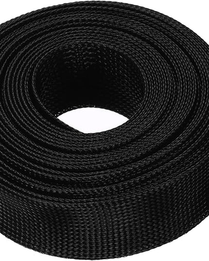 uxcell Expandable Sleeving, 1 1/2-inch 25ft Cable Sleeve, Black