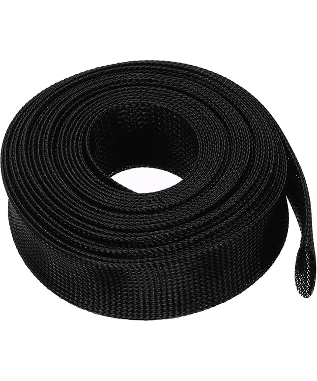 uxcell Expandable Sleeving, 1 1/2-inch 25ft Cable Sleeve, Black