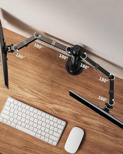 ErGear Dual Monitor Stand, Heavy Duty Adjustable Monitor Desk Mount for 2 Screens up to 32 Inches, Fully Adjustable Height, Tilt, Swivel, Rotate, Supports 17.6 lbs per Monitor Arm, Easy Installation