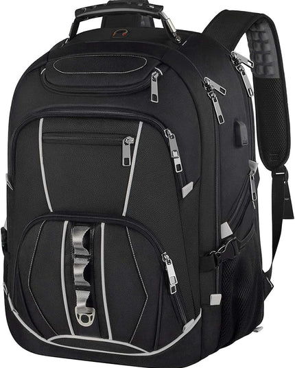 JCDOBEST 18.4 inch Gaming Laptop Backpacks with USB Charging Port, Big Capacity TSA Friendly RFID Anti Theft Pocket College Heavy Duty Computer Work bag for Men