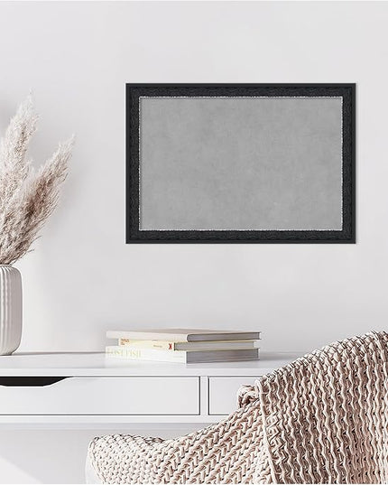 Amanti Art Black Framed Magnetic Board 14x20 Small Vision Board for use with Magnets, 100% Metal Sheet to Display Items as Office Decor or for Home Organization in mudroom, Kitchen or Kids Room