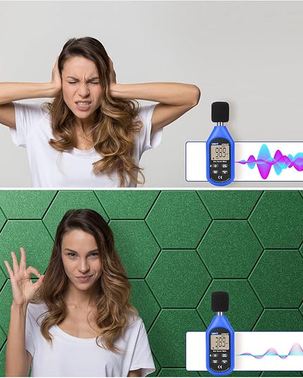 22 Pack Self-Adhesive Acoustic Panels 12" X 10" X 0.4" - Sound Proof Foam Panels with High Density, Hexagonal Design, Flame Resistant, Absorb Noise and Eliminate Echoes(Muted Green)