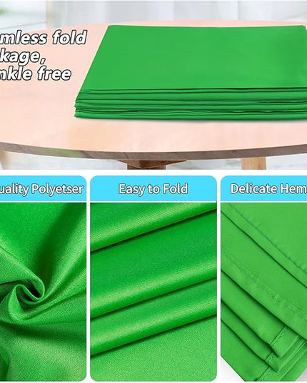 Green Backdrop - 10 x 20 ft, Green Screen for Photography & Video Recording, High Density Polyester Fabric