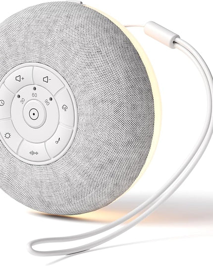 Portable Sound Machine, Long Battery with Loud Bluetooth Speaker, 39 Special Soothing Sounds, White Noise Sound Machine for Sleeping