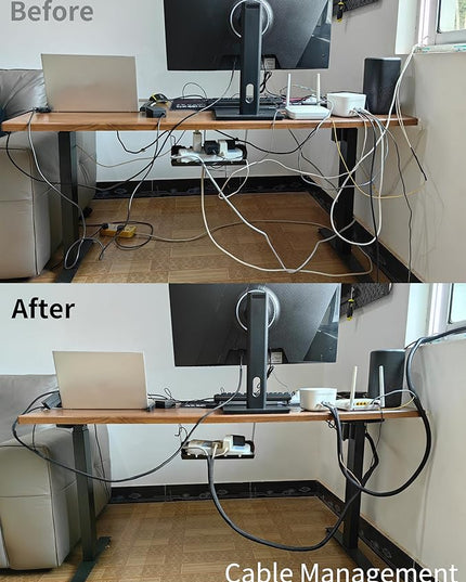 Cable Management Split Wire Loom Sleeve - Cord Hider & Protector for Desk, Pet Chew Proof, Wire Cover Organizer, Flexible Tube for Wires and Cables (5/16 Inch 25FT, Black)