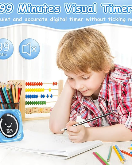 Visual Timer for Kids, 99 Minute Digital Cute Kids Visual Timer Classroom Timer for Homeschool Supplies Study Teaching Time Management Tool Countdown Timer