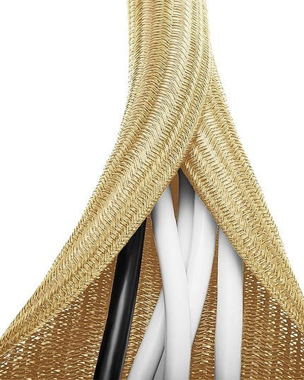 6.6ft - 1/2 inch Gold Cable Sleeve, Cable Organizer for Desk PC TV Computer, Wire Protector Cable Wrap Cover, Cord Management for Home Office