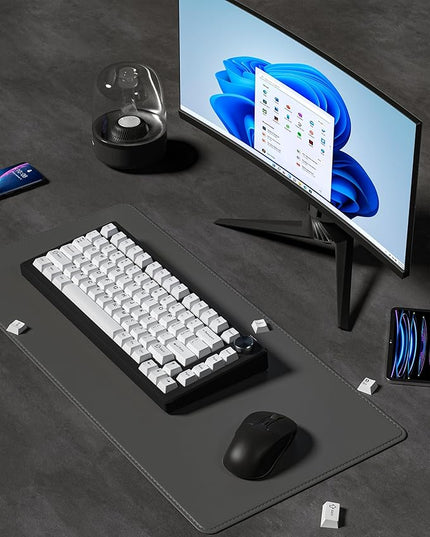 Womier Double Shot PBT Keycaps Set 138 Keys, Cherry Profile Custom Keycaps 60 65 75 100 Percent for 61/64/68/84/87/100/104/108 Retro Gaming Mechanical Keyboard, White