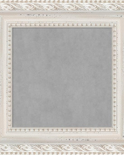 Amanti Art White Framed Magnetic Board 18x18 X-Small Vision Board for use with Magnets, 100% Metal Sheet to Display Items as Office Decor or for Home Organization in mudroom, Kitchen or Kids Room