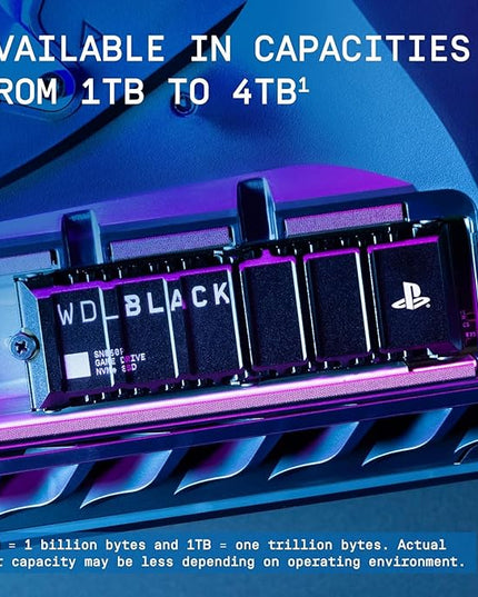 WD_BLACK 2TB SN850P NVMe M.2 SSD Officially Licensed Storage Expansion for PS5 Consoles, up to 7,300MB/s, with heatsink - WDBBYV0020BNC-WRSN