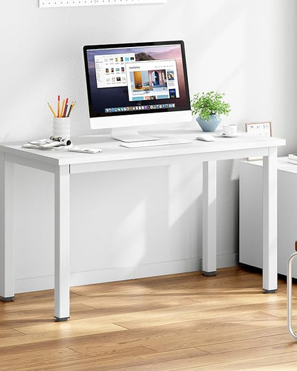 DlandHome 39 inches Small Computer Desk for Home Office Activity Table Writing Table for Small Spaces Study Table Student Laptop Desk White DND-AC3DW-100