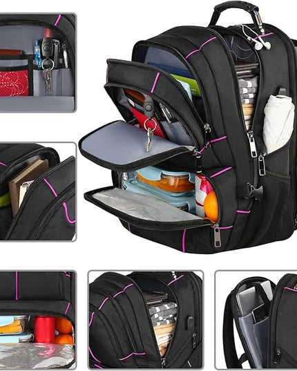 VECKUSON Laptop Backpack, 15.6 Inches, Purple, Unisex