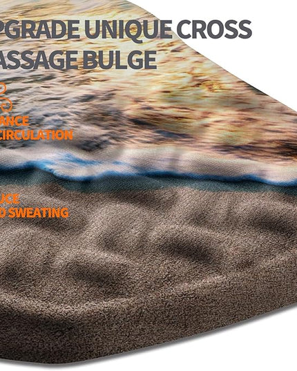 Ergonomic Slope Mouse Pad Wrist Support, Wrist Rest Mousepad for Carpal Tunnel Pain Relief with Massage Bulge and Slow Rebound Memory Foam (12x8 inch, Sunrise Beach)