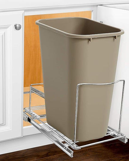 LYNK PROFESSIONAL® Pull-Out Trash Can Drawer – Sliding Organizer for Kitchen Cabinet or Under-Sink Use – Heavy Duty Storage Rack (Bin Not Included)