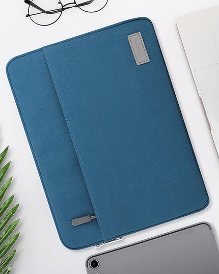 MoKo 9-11 Inch Tablet Sleeve Bag Carrying Case Fits New 11 inch iPad Air M3, iPad A16 2025, iPad Pro 11 M4/Air M2, iPad Air 5/4/3th, iPad 10/9/8/7th, Peacock Blue