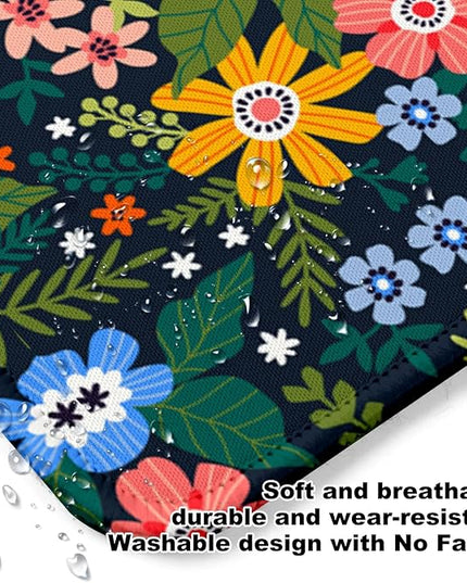 Flower Square Mouse Pad,Non-Slip Rubber Base Mouse Pad,Home Office Decoration Desktop Accessory,Laptop Mouse Pad for Office Laptops,9.4x7.8x0.12in 2
