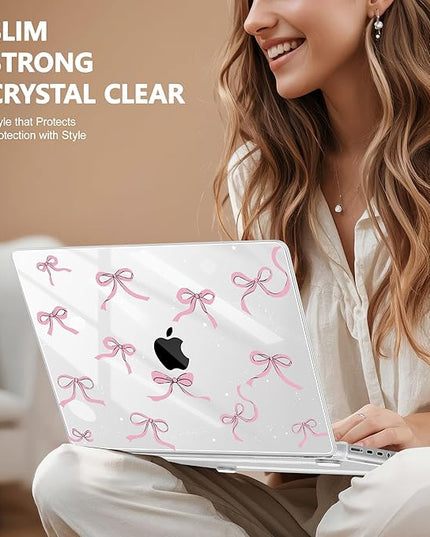 May Chen Case for MacBook Pro 14 inch, Models A2442 A2779 A2918 A2992 A3401 A3185 A3112 A3434, M1 M2 M3 M4 M5 Chip (2021-2025 Release), Plastic Hard Shell Case with Keyboard Cover, Star Bow