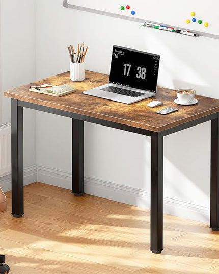DlandHome 31.5 Inches Small Computer Desk for Home Office Writing Table for Small Spaces Study Table Laptop Desk (Retro)