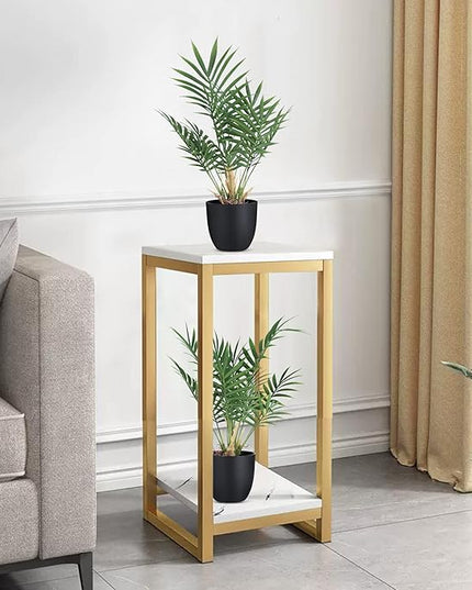 WOODWORD 2 Pack Fake Plant with Pot 16" Desk Plant Artificial Potted Faux Plants for Office Desk Shelf Home Farmhouse Decor (Bamboo Leaf)