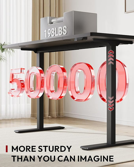 SANODESK Standing Desk Height Adjustable Electric Stand up Desk 71x32 Inches Sit Stand Home Office Desk with Splice Board, Black Frame/Black Top