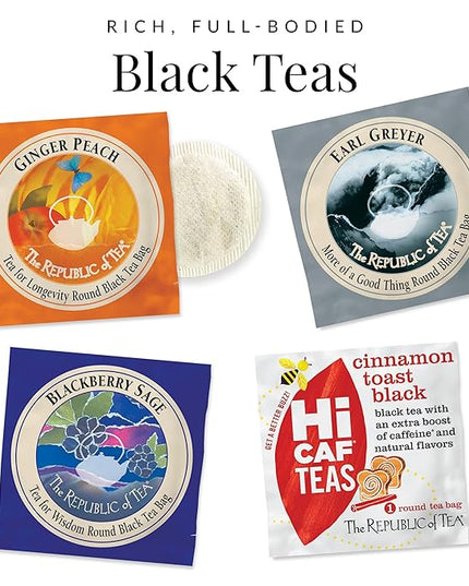 The Republic of Tea – Countertop Tea Display, Assortment of 9 Flavors, 450 Individually Wrapped Tea Bags