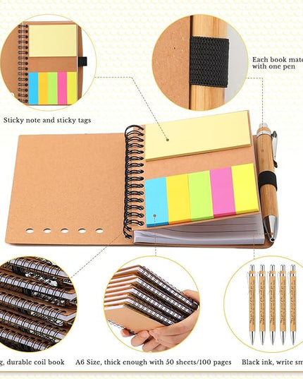 Jetec Inspirational Notebooks Bulk Spiral Notebook with Sticky Notepad Motivational Pens Valentines Day Gifts for for Employee Coworker Nurse Staff Teacher Nurse Volunteer(50 Sets,Difference Maker)