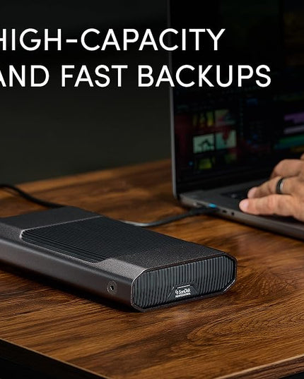 SanDisk Professional 8TB G-Drive Enterprise-Class External Desktop Hard Drive - 7200RPM Ultrastar HDD Inside, USB-C (10Gbps), USB 3.2 Gen 2, Mac Ready - SDPHF1A-008T-NBAAD