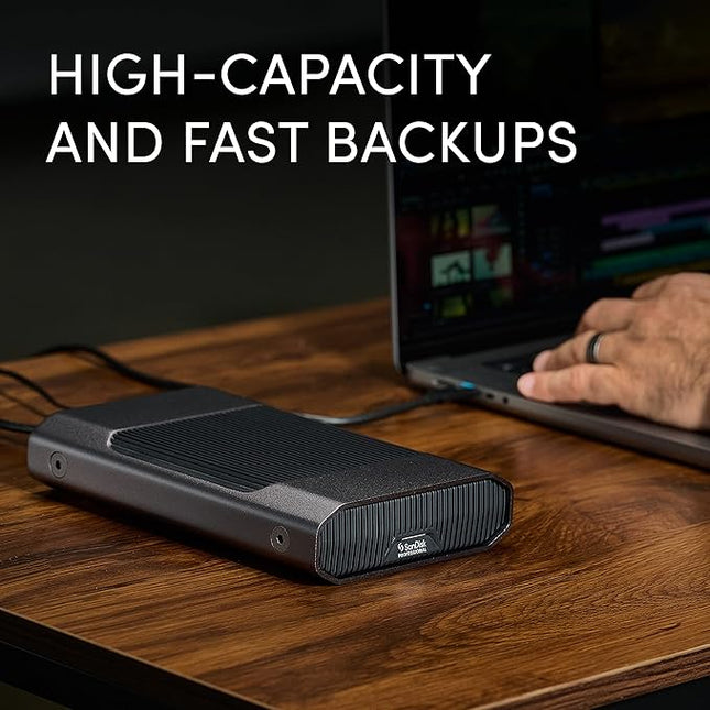 SanDisk Professional 8TB G-Drive Enterprise-Class External Desktop Hard Drive - 7200RPM Ultrastar HDD Inside, USB-C (10Gbps), USB 3.2 Gen 2, Mac Ready - SDPHF1A-008T-NBAAD