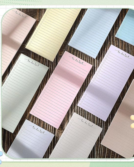 Censen 10 Pack 500 Sheets To Do List Notes Daily Checklist Notepads with 50 Sheets Each Undated Color Memo Pad Block Shopping List Pad Weekly Plan Notepad Organizer Planners(Morandi Color,Lined)