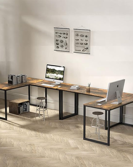 SHW Mission 48-Inch Home Office Computer Desk, Rustic Brown