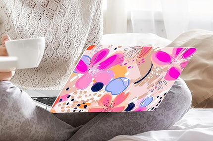 DONGKE Compatible with MacBook Pro 13 inch Case 2024 2023-2020 Release A2338 M2/M1 A2251 A2289 with Retina Display & Touch ID, Plastic Hard Shell & Keyboard Cover & Screen Film - Floral Artistic