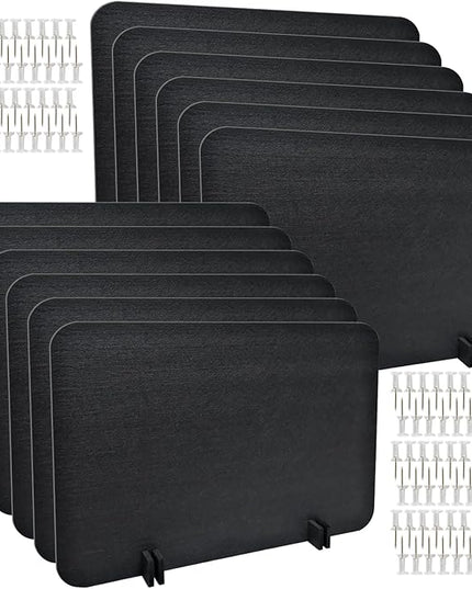 12 Pcs Acoustic Desk Divider with Pushpins 16 x 24 Inch Freestanding Privacy Table Panel for Noise Reduction, Visual Distractions Absorbing Sound Proof Cubicle