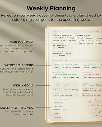 Dated, 2026 Planner, 5.8” x 8.3” - The #1 Productivity Planner to Achieve Your 2026 Goals - Planner 2026-2027 by PRODUCTIVITY STORE (A5, CREAM)