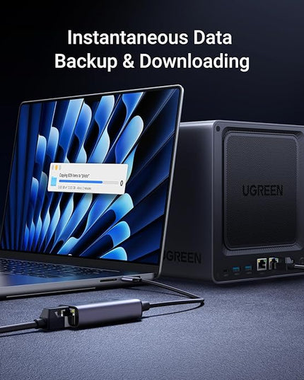 UGREEN USB C to Ethernet Adapter 2.5G, Ethernet Adapter for Laptop, Aluminum, Type C (Thunderbolt 4/3 Compatible) to RJ45 Network Internet, Compatible for NAS, MacBook Air/Pro, XPS, iPhone 17 Pro/Max