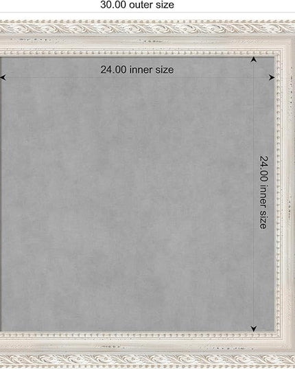 Amanti Art White Framed Magnetic Board 30x30 Medium Vision Board for use with Magnets, 100% Metal Sheet to Display Items as Office Decor or for Home Organization in mudroom, Kitchen or Kids Room