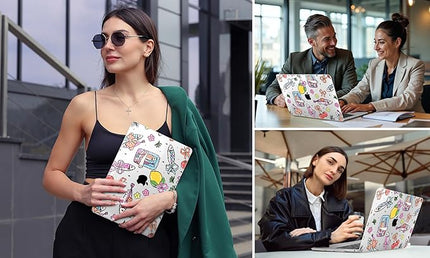 DONGKE Compatible with MacBook Pro 13 inch Case 2024 2023-2020 Release A2338 M2/M1 A2251 A2289 with Retina Display & Touch ID, Plastic Hard Shell & Keyboard Cover & Screen Film - Sardine