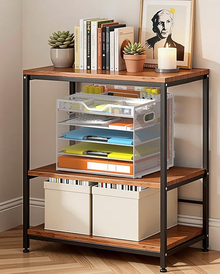 Docnest 5 Tier Letter Tray with Hanging File Organizer-Mesh Desk Organizer-Desktop Storage Box Built in Pen Holder and Handles, File Folder Holder for Mail Documents Office Supplies-White