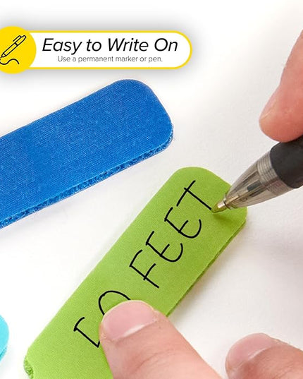Cable Labels - Wrap-It Storage - Large, Multi-Color (30-Pack) - Colorful Labels for Basement and Office Organizing